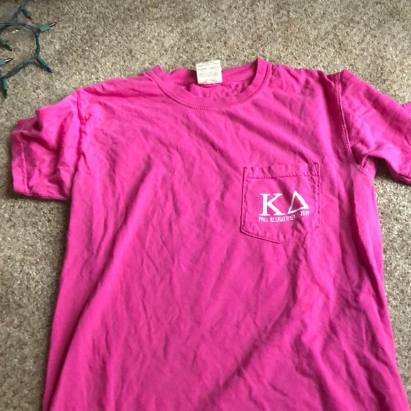 Comfort Colors Tops - Kappa Delta Hot pink comfort colors shirt